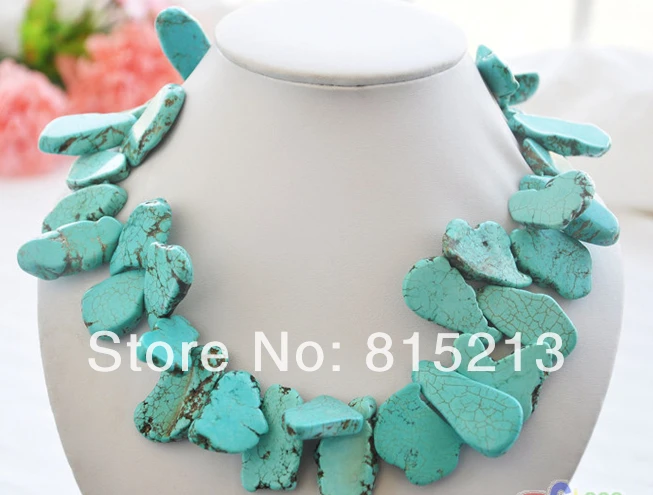 ddh001351 38mm original blue sheet turquoise bead necklace | Украшения и аксессуары