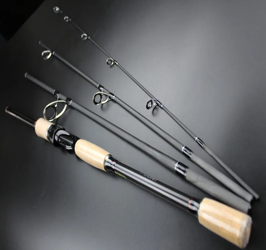 2 наконечника 4 секции полосатая рыболовная удочка для окуня высокоуглеродистая