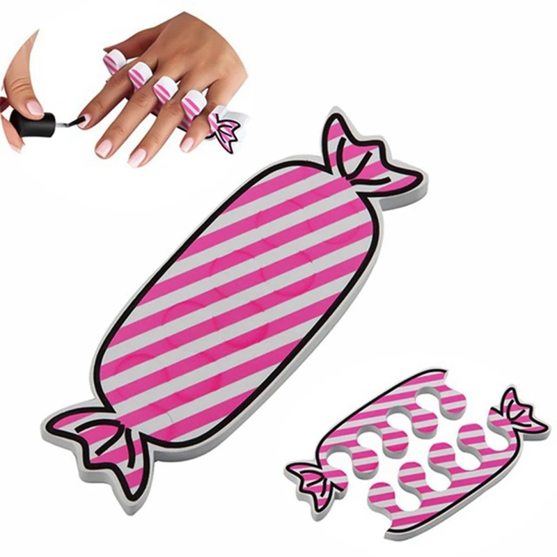 2 шт./компл. Цвет случайный дизайн ногтей Инструменты палец разделитель для