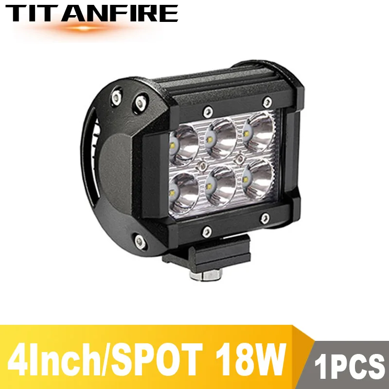 18W 4In Spot 1Pcs TF30 4 дюйма 6 дюймов 18 Вт 27 Вт 48 Вт 64 Вт Светодиодный светильник бар рабочий светильник 4WD грузовик Трактор Лодка прицеп 4x4 внедорожник ATV 12 В 24 в наводнение/пятно внедорожника - Цвет: 18W 4In Spot 1Pcs