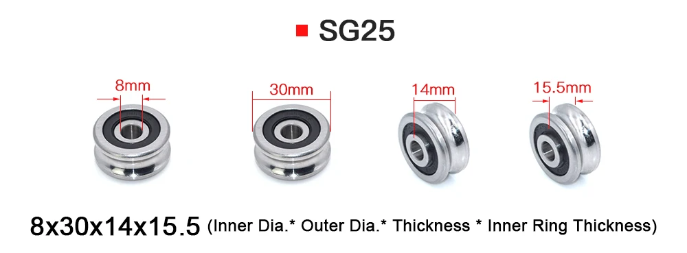U шариковые подшипники с глубоким желобом SG10 SG15 SG20 SG25 двухрядные миниатюрный ролик Сталь передачи эксцентриковое колесо