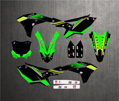 Настраиваемые Графические наклейки для команды KXF 250 450 Kawasaki KXF250 2004-2019 / KXF450 2006-2020