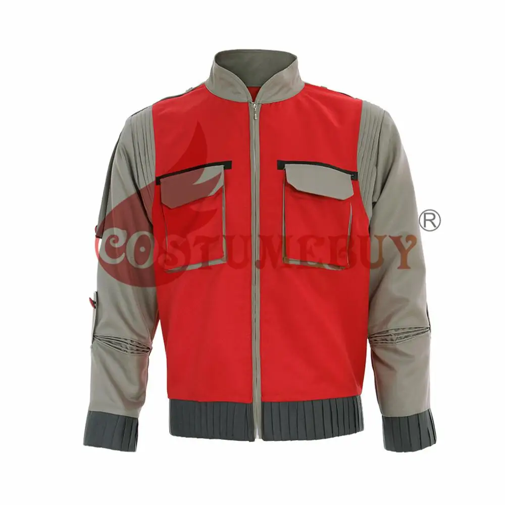 red Costumebuy Назад в будущее Косплей Костюм Jr Marlene Seamus Marty жилет макфлая оранжевый белый красный верхняя одежда пальто на заказ - Цвет: red