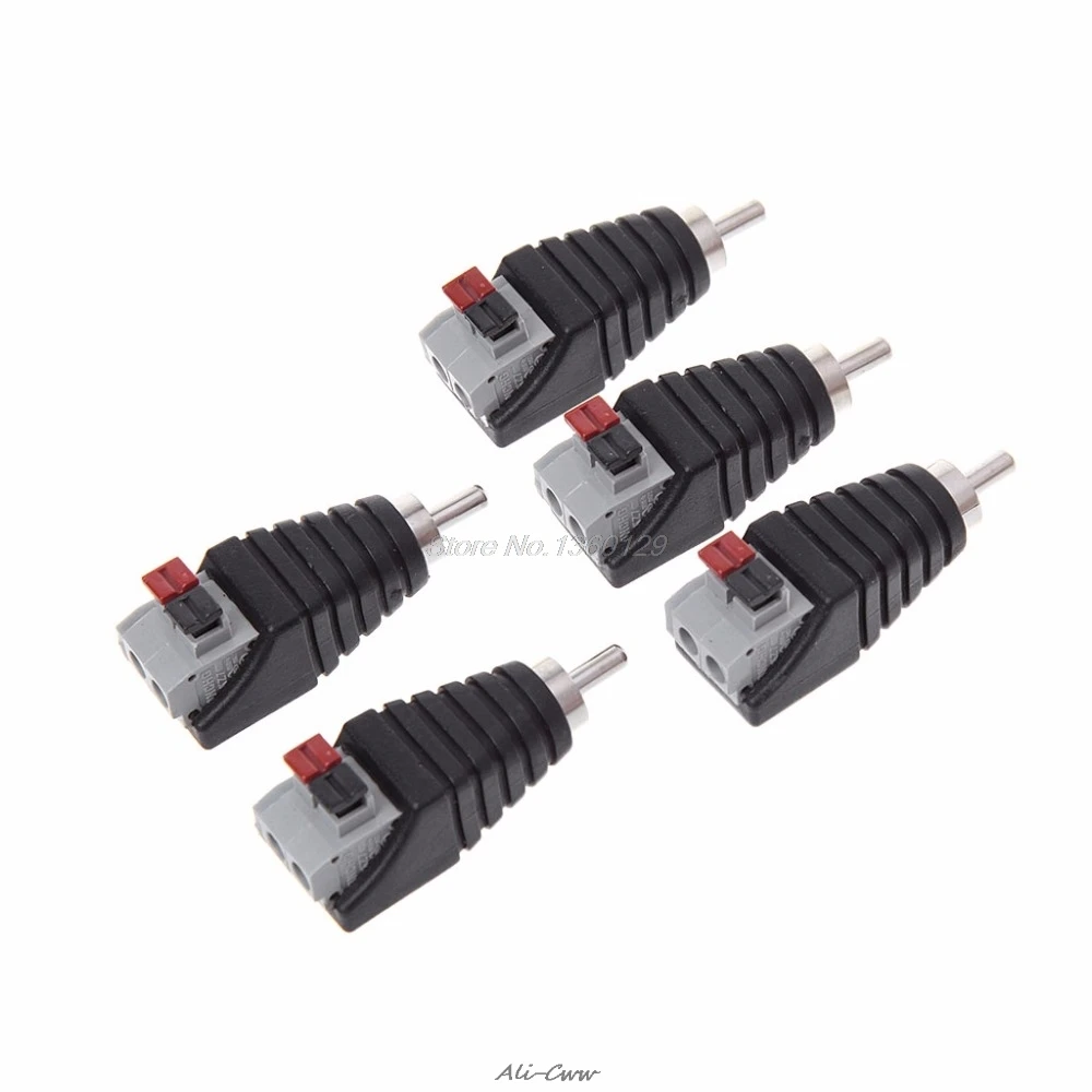 5 шт. новый кабель для динамика с разъемом RCA штекер адаптер разъем телевизора