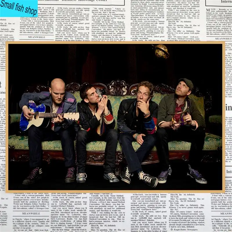 Coldplay украшения для домашнего интерьера крафт-кислотная рок-музыка плакат рисунок core наклейки на стену
