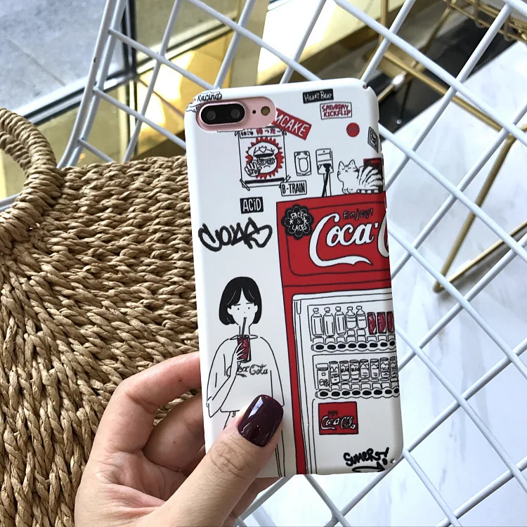 Иллюстрация кока-колы с аппликацией в виде яблока для девочек Xs/Max/XR Корпус