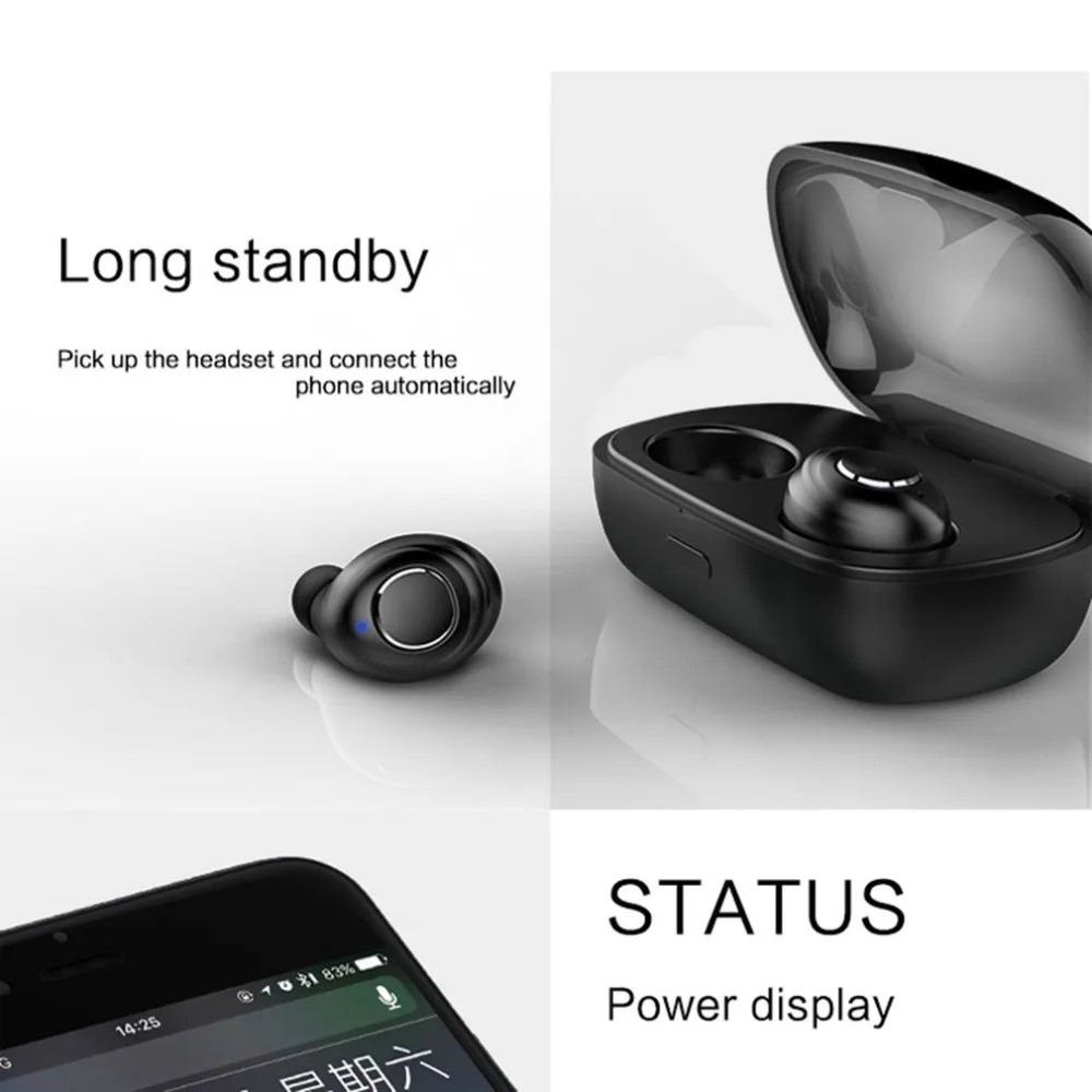 Невидимые спортивные мини беспроводные наушники шумоподавляющий наушник