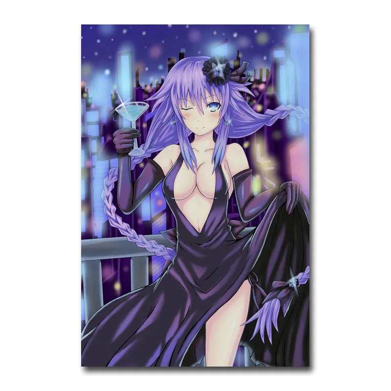 Художественный шелк или холст печать Нептун Hyperdimension Neptunia плакат 13x20 24x36 дюймов для украшение комнаты-003 - Цвет: Picture 9