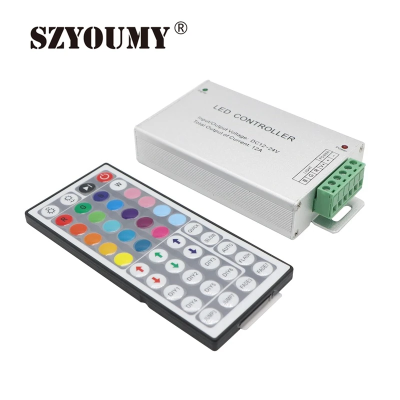 Светодиодный контроллер RGB для светодиодной ленты 12 В 24 12А 20 44 клавиши