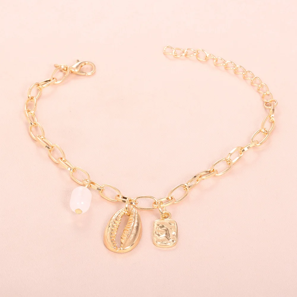 3 шт./компл. женские браслеты Личность геометрической формы в виде ракушки кулон