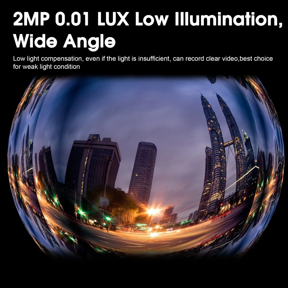 Веб камера 1080P звездный свет Низкое освещение рыбий глаз широкоугольный микрофон