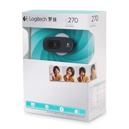 Logitech C270 HD вид 720 P черный веб-камера с микрофоном Micphone Видеозвонок для Android ТВ Oiginal веб-камеры - Цвет: Черный