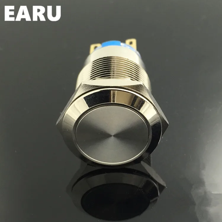 19 мм защелкивающийся дверной звонок с кнопкой переключатель из нержавеющей