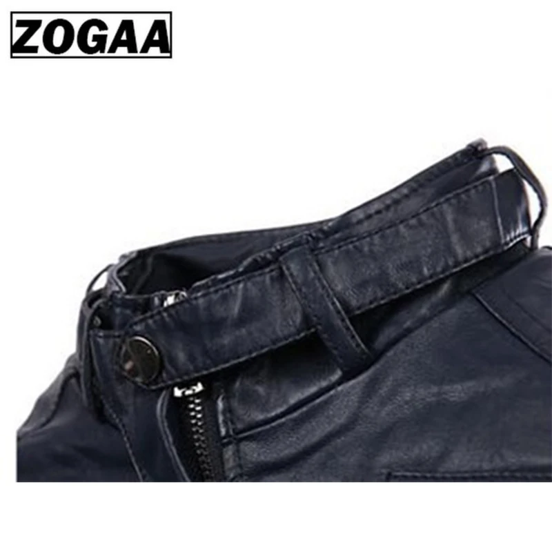 Мужская куртка с длинным рукавом ZOGAA хлопковая однотонная мотоциклетная на