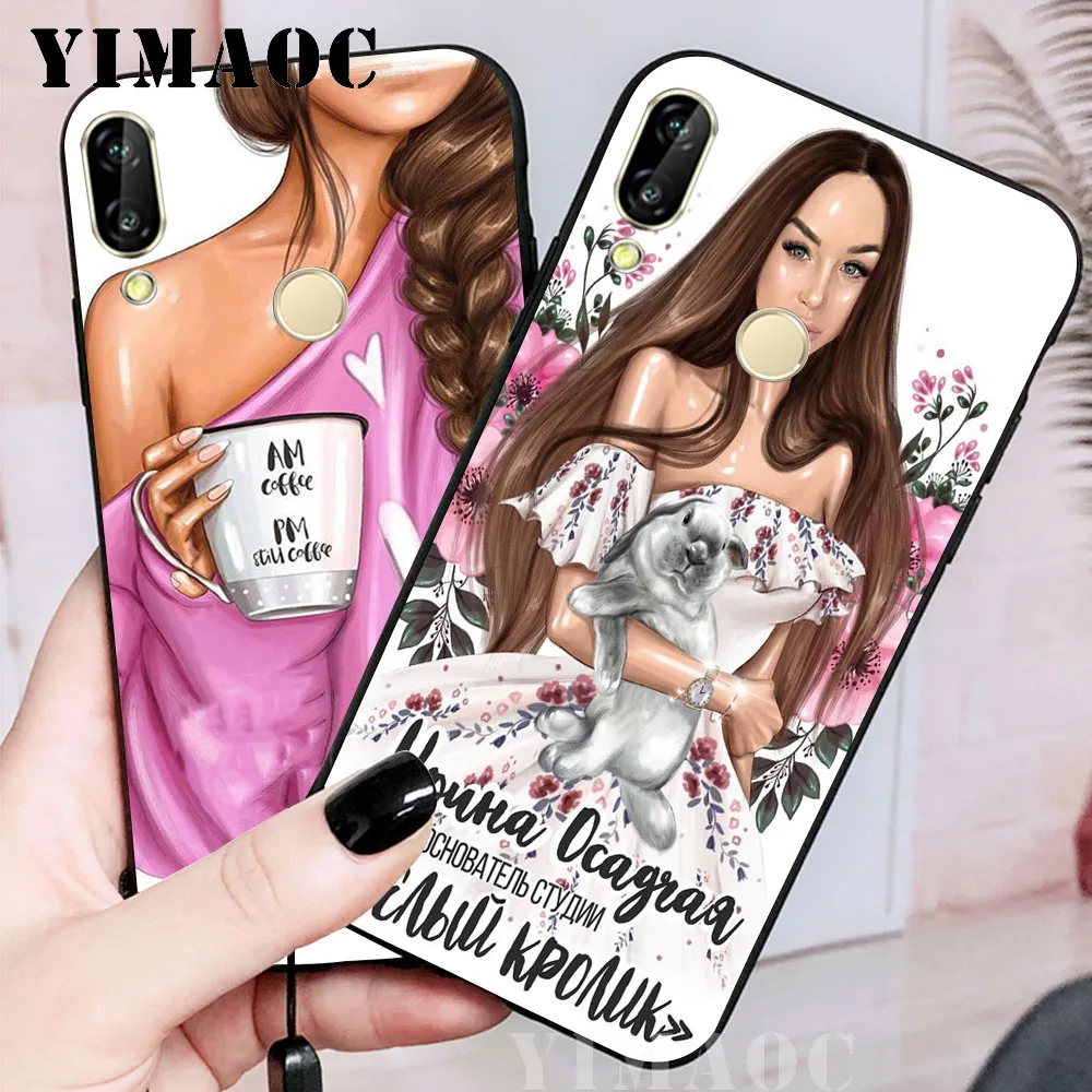 YIMAOC мягкий чехол для девочек и кошек huawei Y5 Y6 Y7 Prime Y9 mate 10 20 Lite Pro Nova 2i 3 3i 4 |