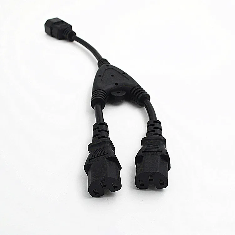 

High Quality IEC 320 C14 Male to 2 x C13 Female Y Splitter Cable About 0.32M 1 pcs