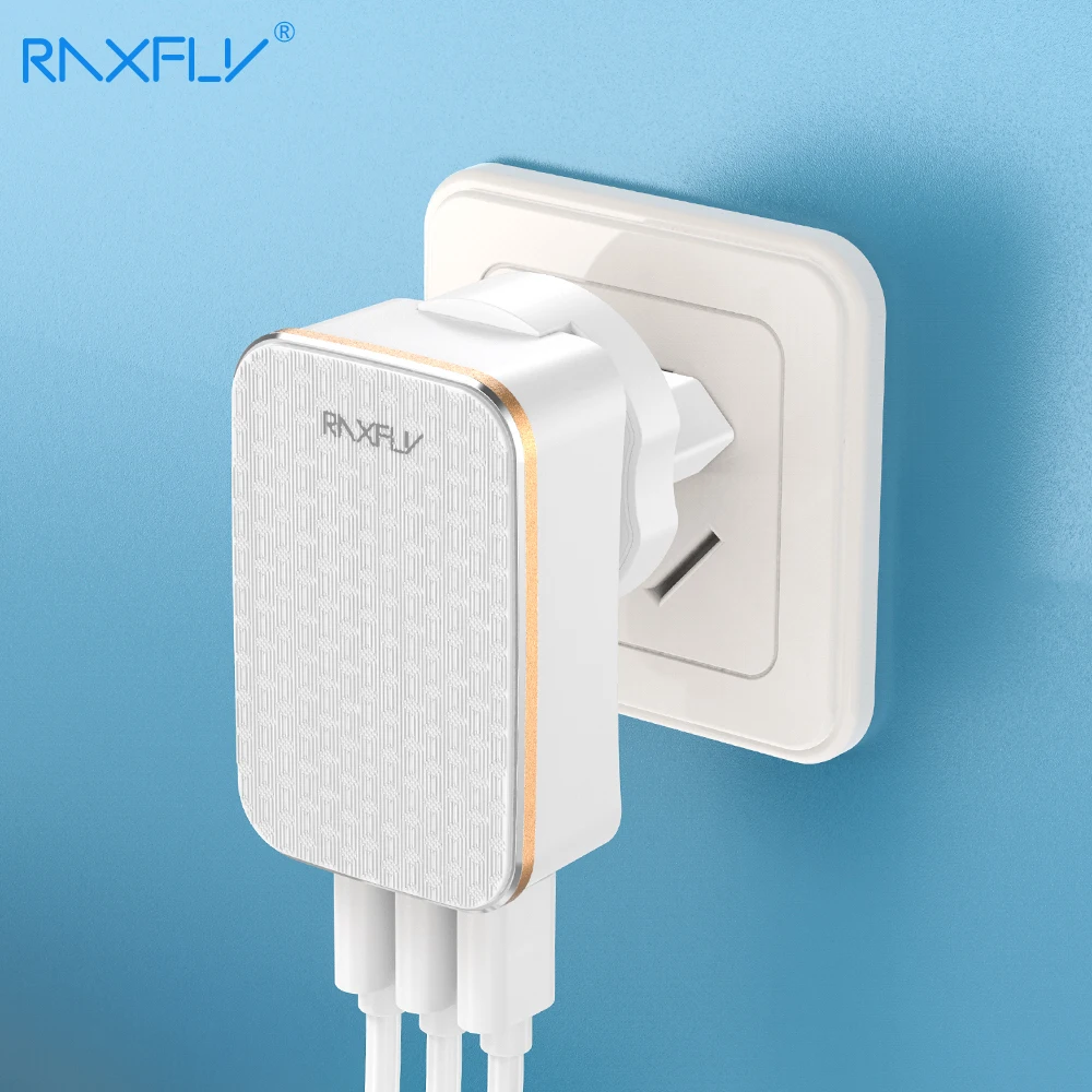 RAXFLY универсальное 3 порта USB зарядное устройство США/ЕС вилка адаптер для