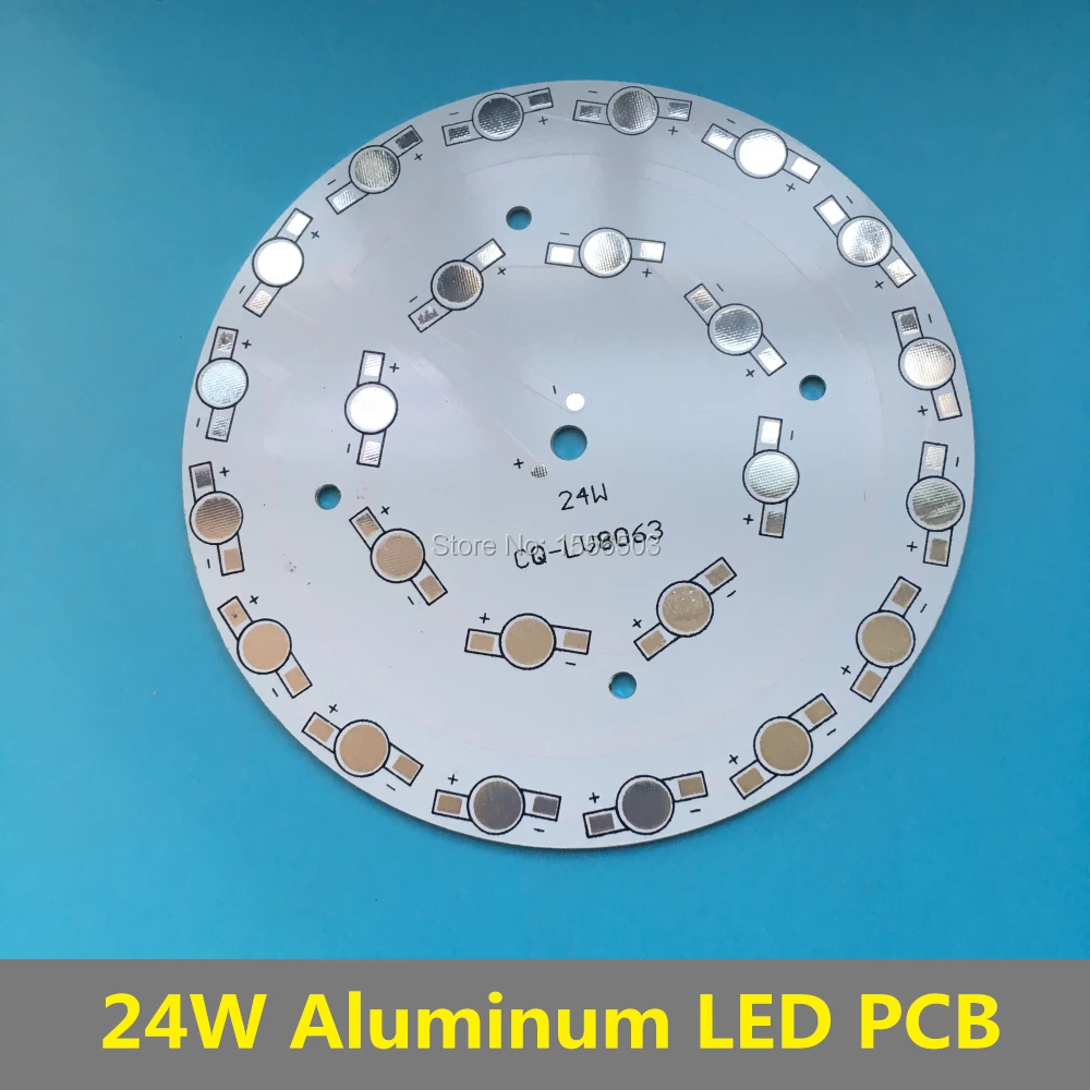 10 шт. 24 Вт светодиодная пустая плата высокой мощности PCB Lumen 118 мм алюминиевый