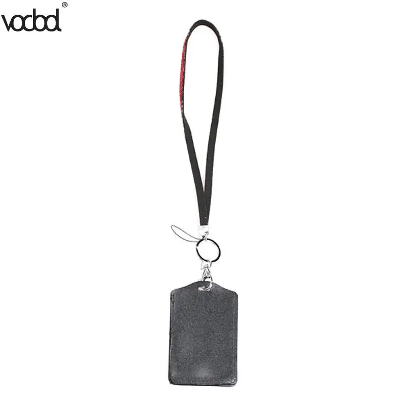 

Resin Rhinestone Crystal Card ID Badge Holder with Lanyard Rope Bling Vertical ID Business Card Case Office Papelaria Supplies