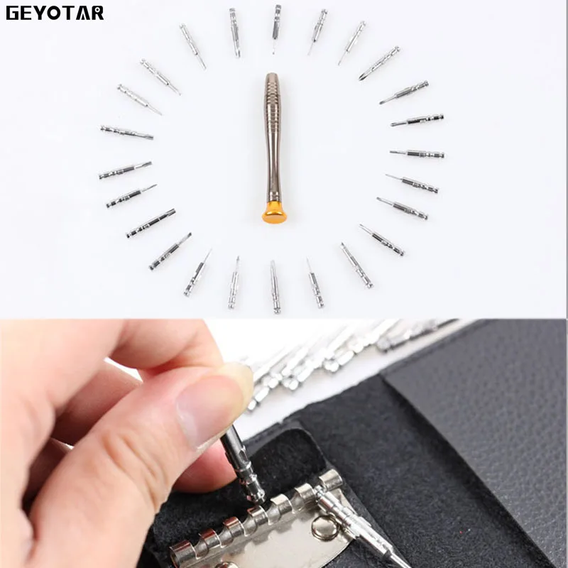 25 в 1 Бумажник Карманный точный Магнитный Phillips отвертка для мобильного телефона
