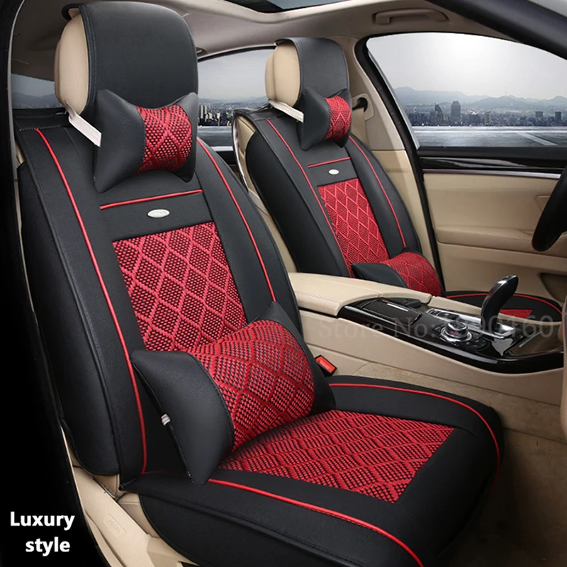 Дышащие кожаные чехлы на автомобильные сиденья для Audi A6L R8 Q3 Q5 Q7 S4 RS Quattro A1 A2 A3 A4 A5 A6