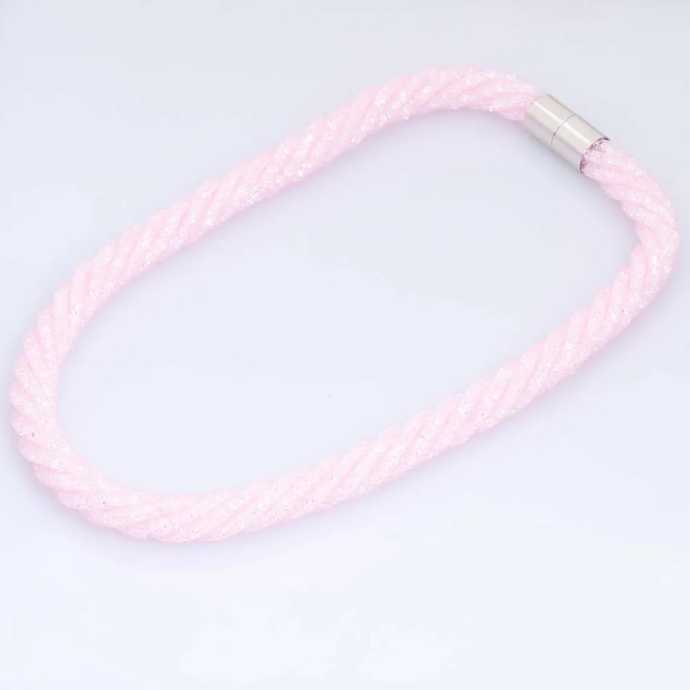 Уникальный дизайн витая сетчатая Цепочка с кристаллами ожерелья фотоэлементом