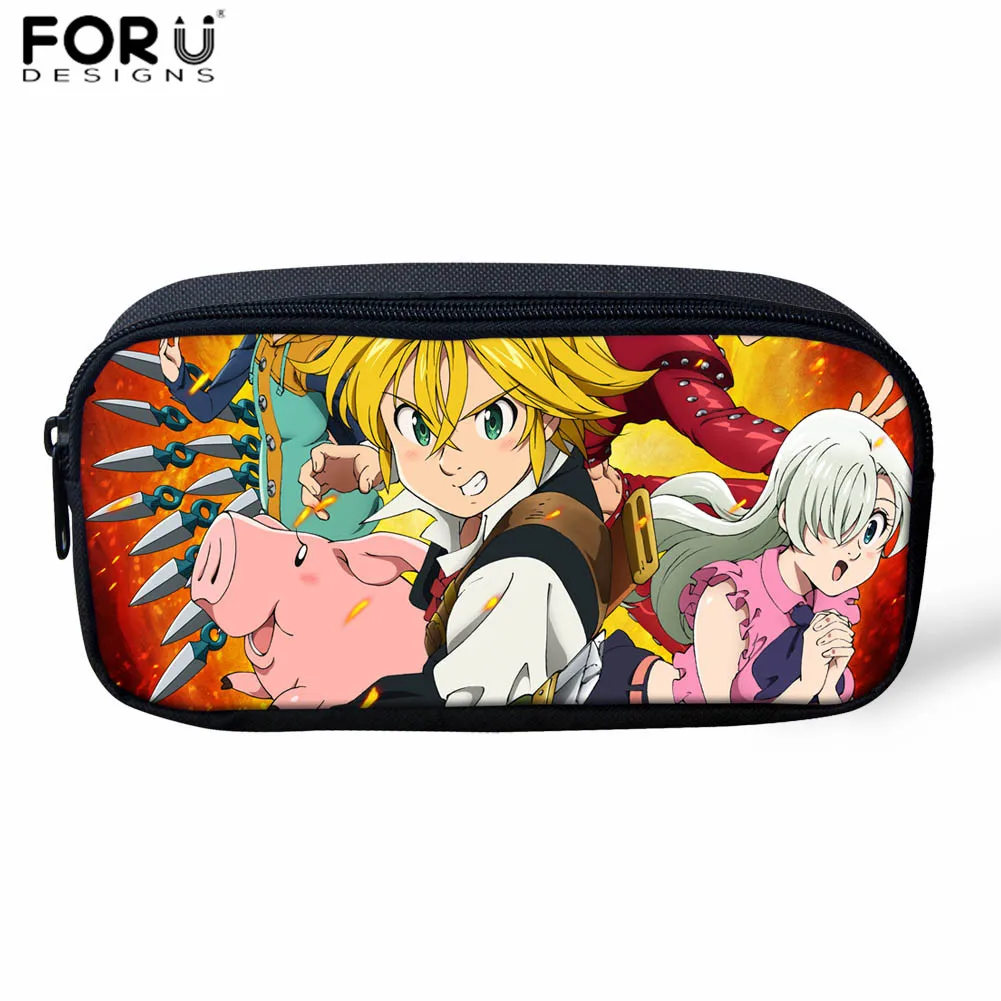 FORUDESIGNS/сумки для макияжа пеналы с аниме семь предметов школы estuche escolar Детские