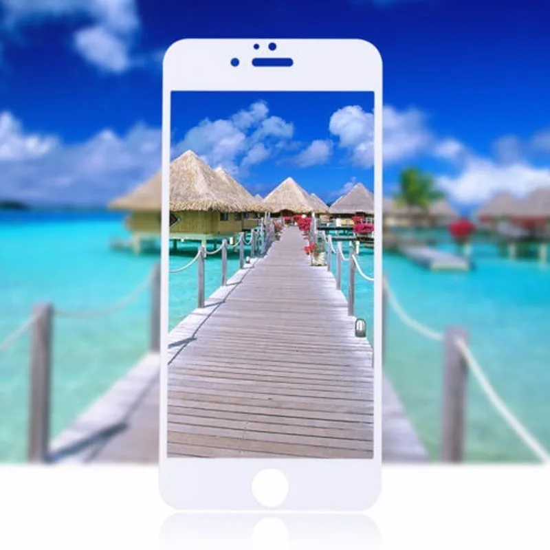 3D изогнутый жесткий край Полное покрытие экрана протектор для iPhone 6 7 8 плюс Закаленное стекло пленка для iPhone 7 стекло защитная на сотовый