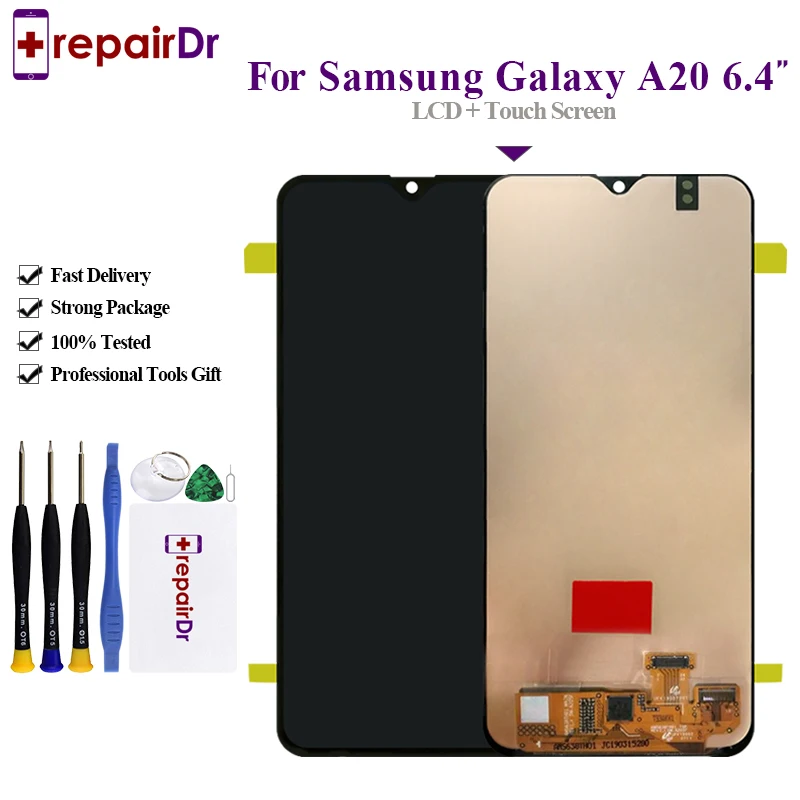 Оригинальный дисплей для Samsung Galaxy A20 A205 запасной ЖК экран A205F модуль
