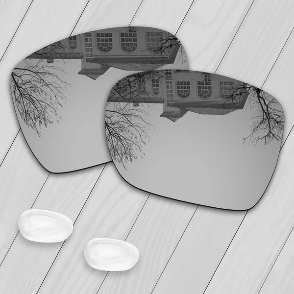 Silver-Nose pads E.O.S поляризованные улучшенные Сменные линзы для солнцезащитных очков с отклонением от Окли-несколько вариантов - Цвет линз: Silver-Nose pads