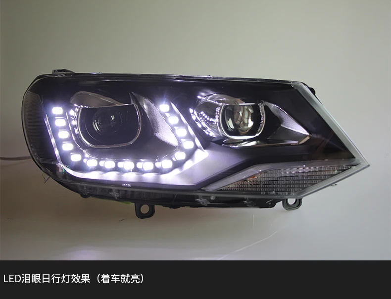 AKD автомобильный Стайлинг для VW Touareg фары 2011- Volks wgen светодиодный фонарь DRL Bi Xenon объектив Высокий Низкий луч парковка противотуманная фара