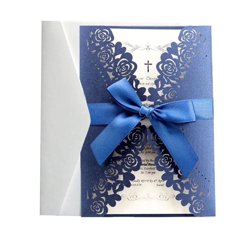 10 шт./компл. европейский стиль элегантные Пригласительные открытки розовые