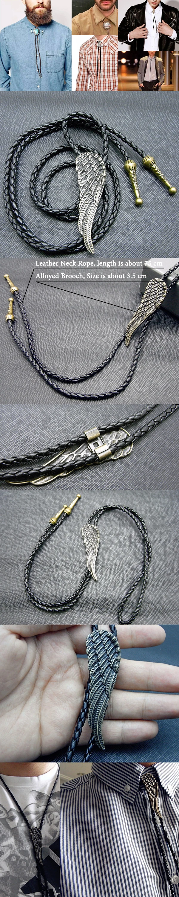 New Arrivals Freedom Wing Men T Shirt Bolo Tie Bronze Color Vivid Men Neck Ties Party And Daily Casual Men Accessories