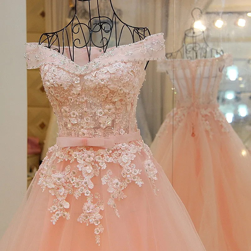 Женское вечернее платье трапеция розовое длинное из тюля с корсетом для