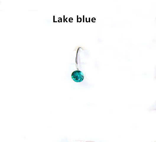 Lake Blue Панк 2 шт Посеребренная инкрустация 4 мм Стразы без висячих u-образных зажимов без прокалывания уха Модные Серьги пусеты ювелирные изделия Bijoux - Окраска металла: Lake Blue