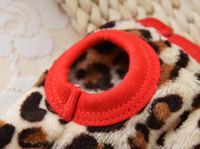 Мягкий коралловый жилет для собаки с леопардовым принтом зимняя теплая одежда