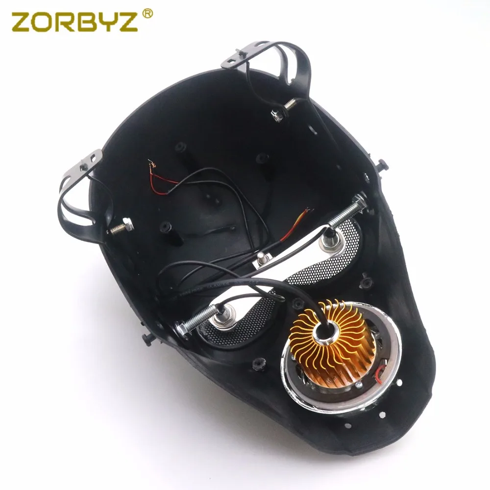 ZORBYZ светодиодный светильник для мотоцикла с черепом головы лампа 28-43 мм вилкой