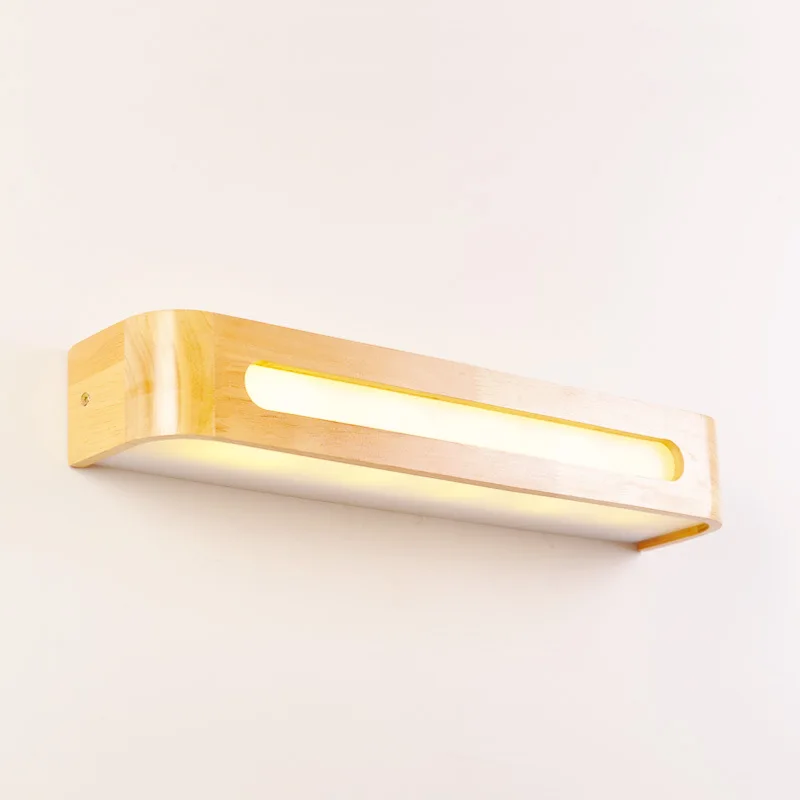 Led Mirror Wall Light 500mm Ac90-260v Modern Cosmetic Wooden Lamp Waterproof Bathroom Lighting Loft Style | Лампы и освещение
