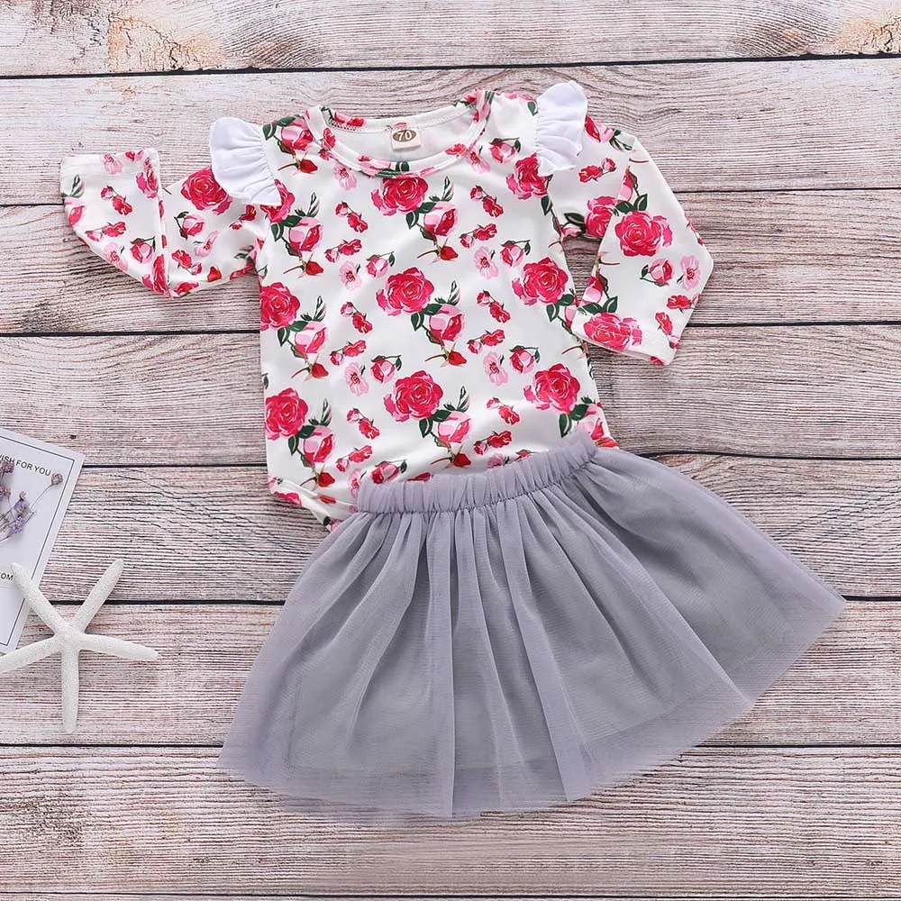 Осенний комплект одежды для маленьких девочек теплый комбинезон с длинными