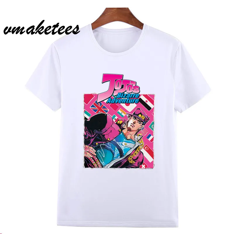 Новое поступление JoJo Необычные Приключения футболка для мужчин женщин принт модная футболка короткий рукав Уличная Повседневная летняя HCP4588