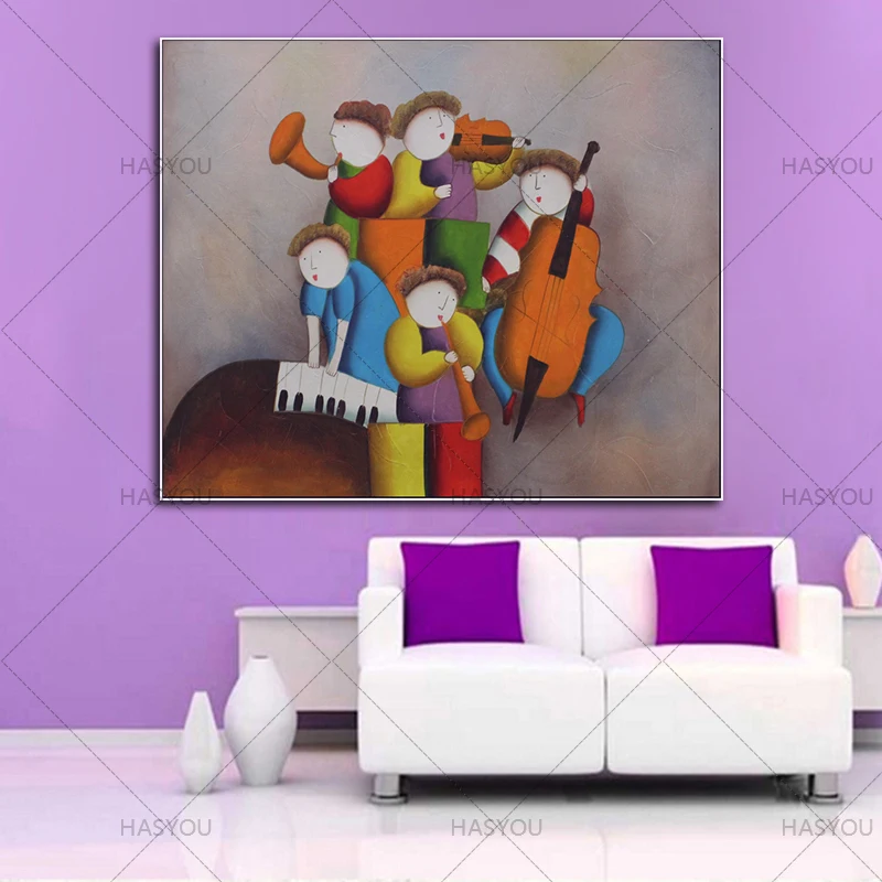 aritist handmade modern canvas oil painting Abstract wall art for living room hotel kindergarten decoration | Дом и сад