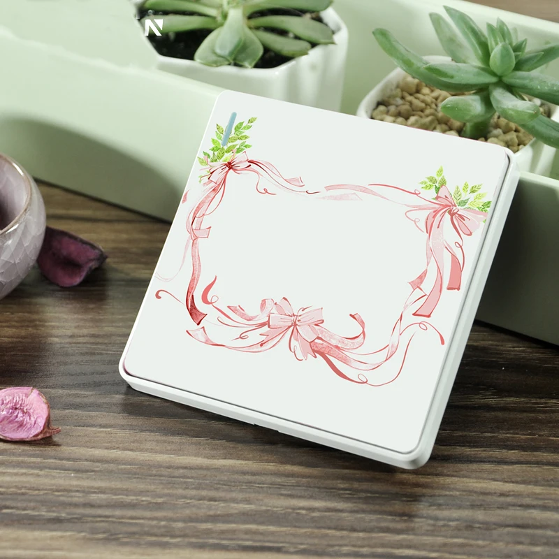 DIY Design Pattern New style Luxury Wall Switch Panel Light Ribbon flower decoration Push Button 110-250V 10A | Обустройство дома