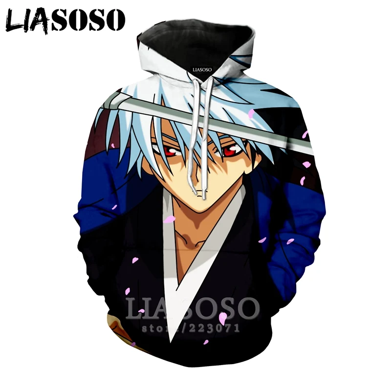 LIASOSO Зимний новый мужской женский модный свитшот с 3D принтом аниме Nurarihyon no Mago