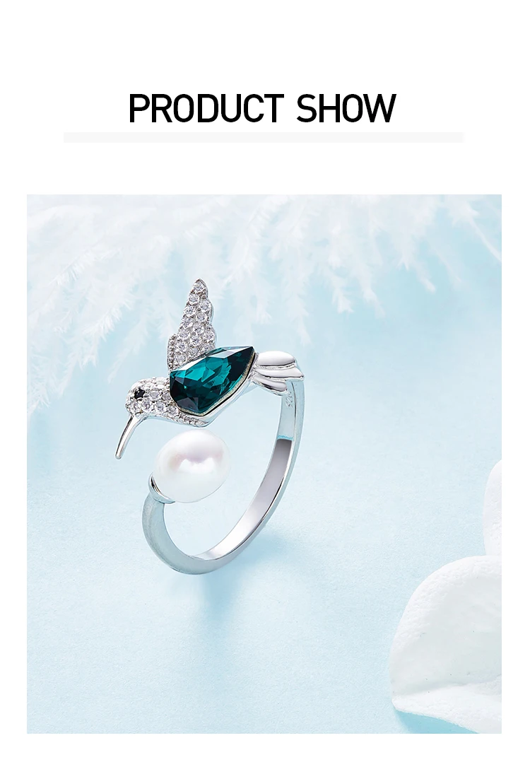 Cdyle серебро 925 ювелирные изделия женские кольца украшенные кристаллами Ringen voor vrouwen Колибри Ювелирное кольцо