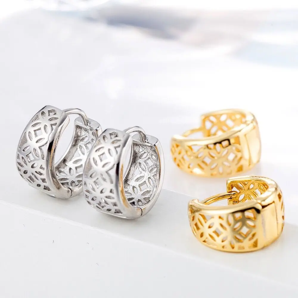 Женские ажурные серьги MxGxFam золотистого цвета 18 K Европейская мода|gold earrings k|earring