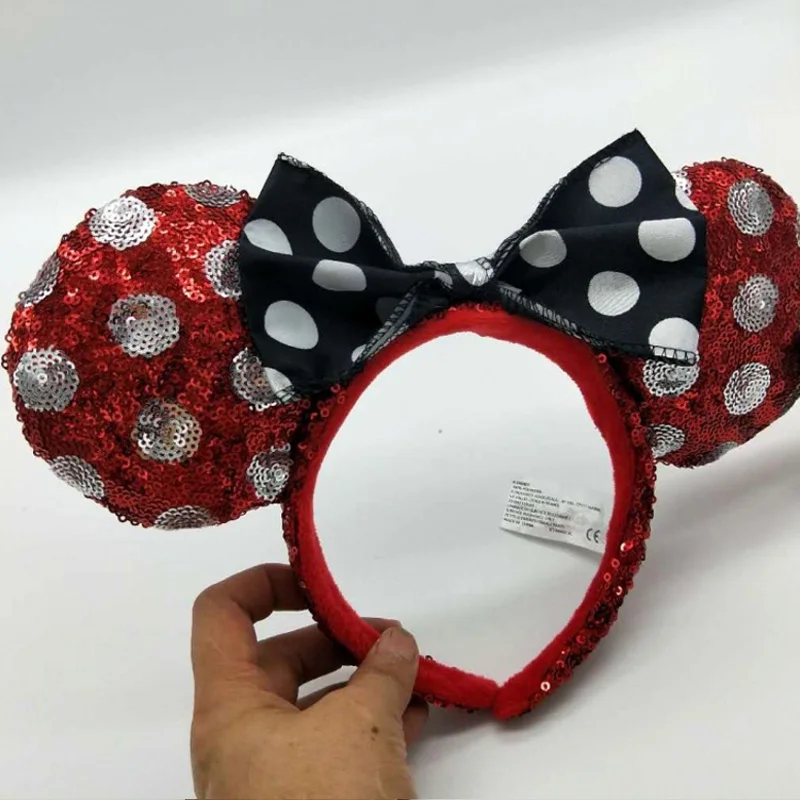 M Disney 3D повязка на голову аксессуары Микки Маус Дональд Дак мультфильм стерео Пряжка для волос плюшевая повязка для волос резинки для девочек праздничные подарки на день рождения - Цвет: M