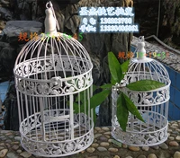 fashion iron wrought birdcage white decoration hanging bird cage