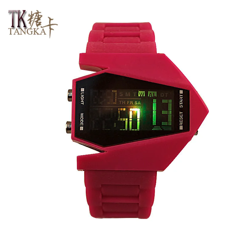 Модные часы для отдыха мужчин и женщин модель полета оригинальные резиновые с