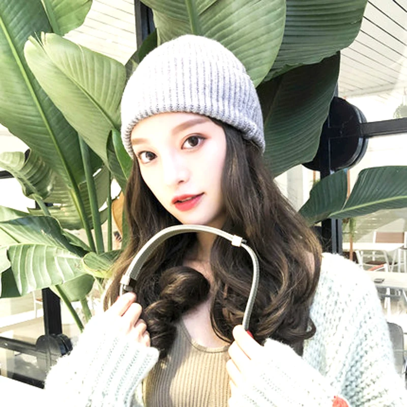Knit Cap Solid Color Women Street Melon Autumn Winter Hat Men Couple Short Head Outdoor Warm | Аксессуары для одежды