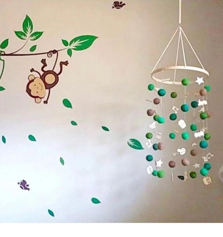 DIY Красочные шарики Материал посылка кровать колокольчик вращающийся детские погремушки в кроватку держатель мобильных телефонов музыкальная шкатулка Мама ручной работы детские игрушки